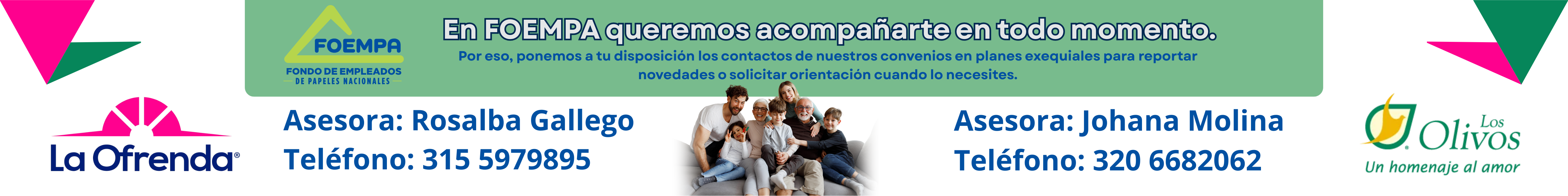 banner cartelera olivos y ofrenda